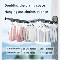 Wall Suction Retractable Clothes Hanger