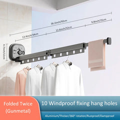 Wall Suction Retractable Clothes Hanger