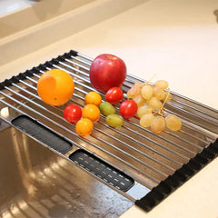 Foldable Stainless Steel Dish Drainer Drying Rack