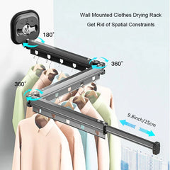 Wall Suction Retractable Clothes Hanger