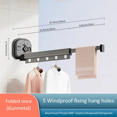 Wall Suction Retractable Clothes Hanger